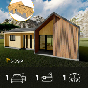 Nórdica 42 m2 con terraza techada