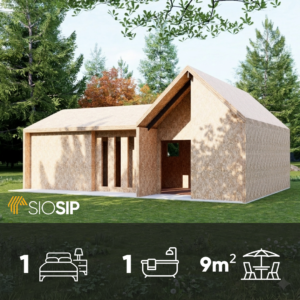 Nórdica 38 m2 con terraza techada