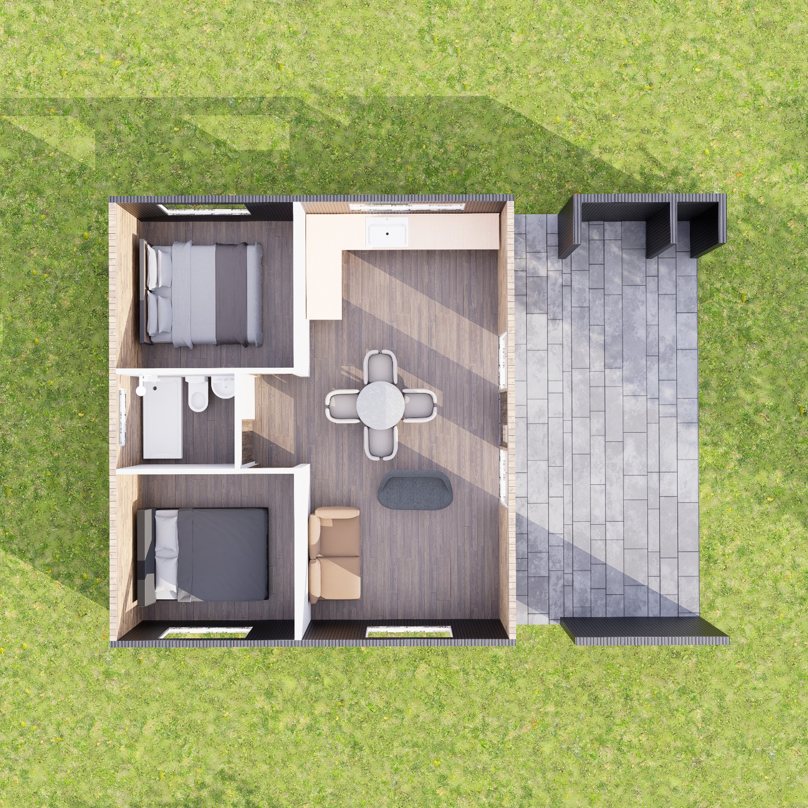 Modelo Osorno 52 m2 + Terraza techada 27 m2 - Imagen 2